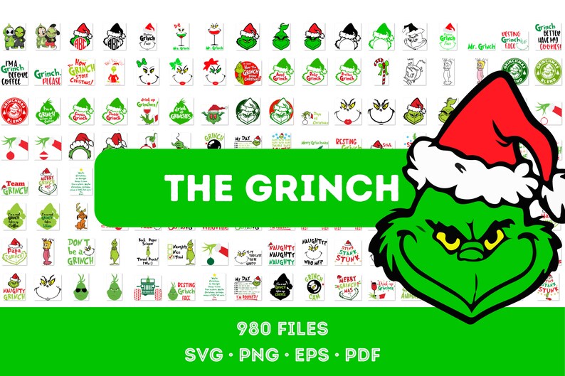 Grinch Svg Bundle, Layered Design, SVG for cricut, Christmas, Clip Art 245 Unique Designs, The Grnich Png Bundle, Merry Grnichmas, Re