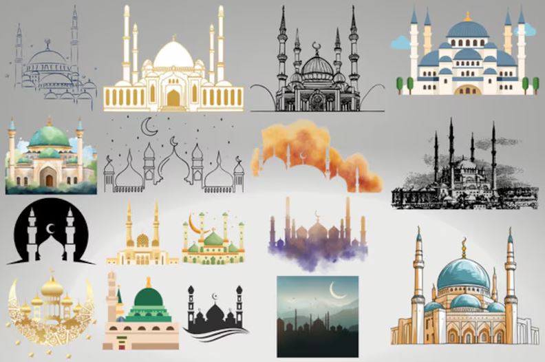 Mosque SVG Bundle, Mosque SVG | Exquisite Mosque SVGs for Digital Creatives | Mosques | Muslim Islamic Masjid | Pray in a Mosque SVG, Mosque