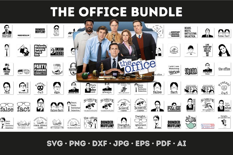 The Office Bundle SVG, The Office Svg Files for Cricut, The Office Tv Show, The Office Clipart, The Office Vector, Instant Download, Office