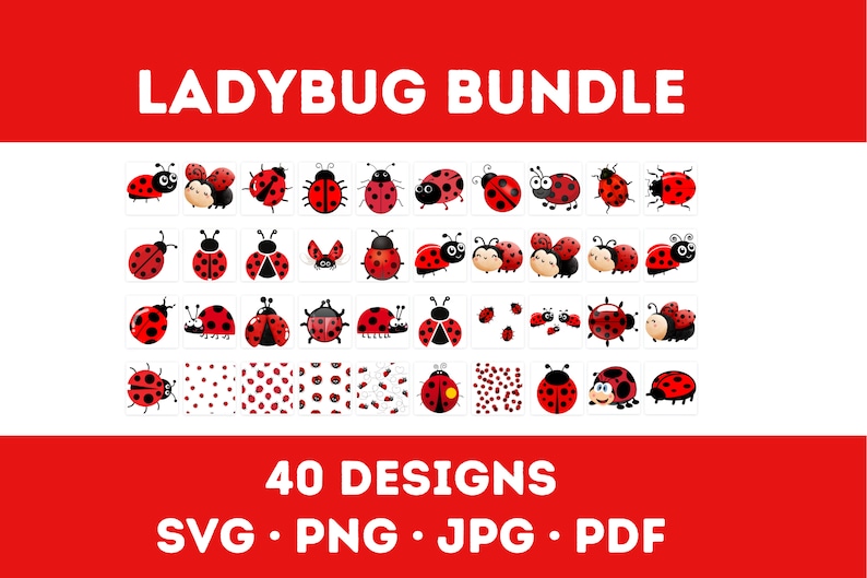 Ladybug SVG | Ladybug Bundle SVG Files | Ladybug SVG Layered | Ladybug Files for Cricut | Ladybug Clipart | Lady Bug Svg