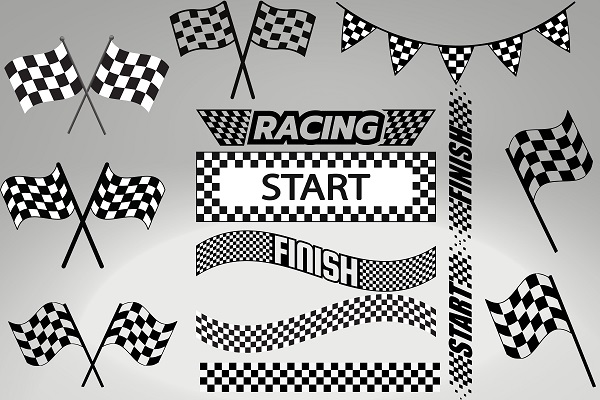 Racing Flags Bundle SVG, PNG, Jpg, Pdf Checkered Flag, Racing, Race, Flag Vectorized silhouette, Racing Svg, Flags, Cut Files, Racing Layer