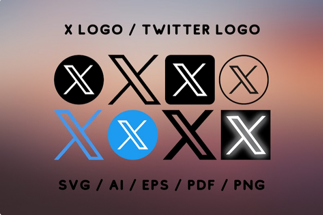 X Logo, Twitter Logo, svg / aı / eps / pdf / png